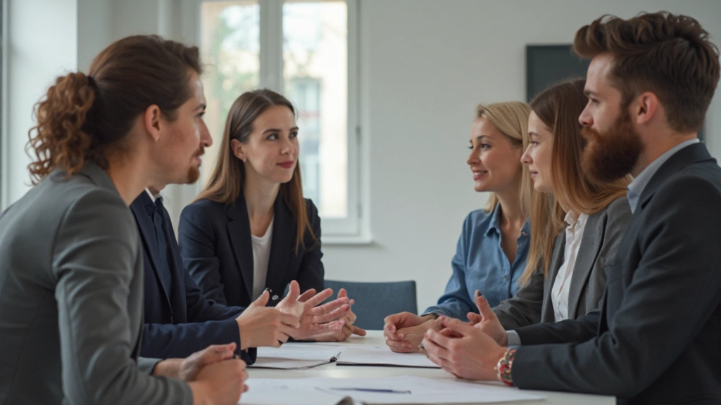Diverse groep mensen participeert in trainingsworkshop met positieve energie