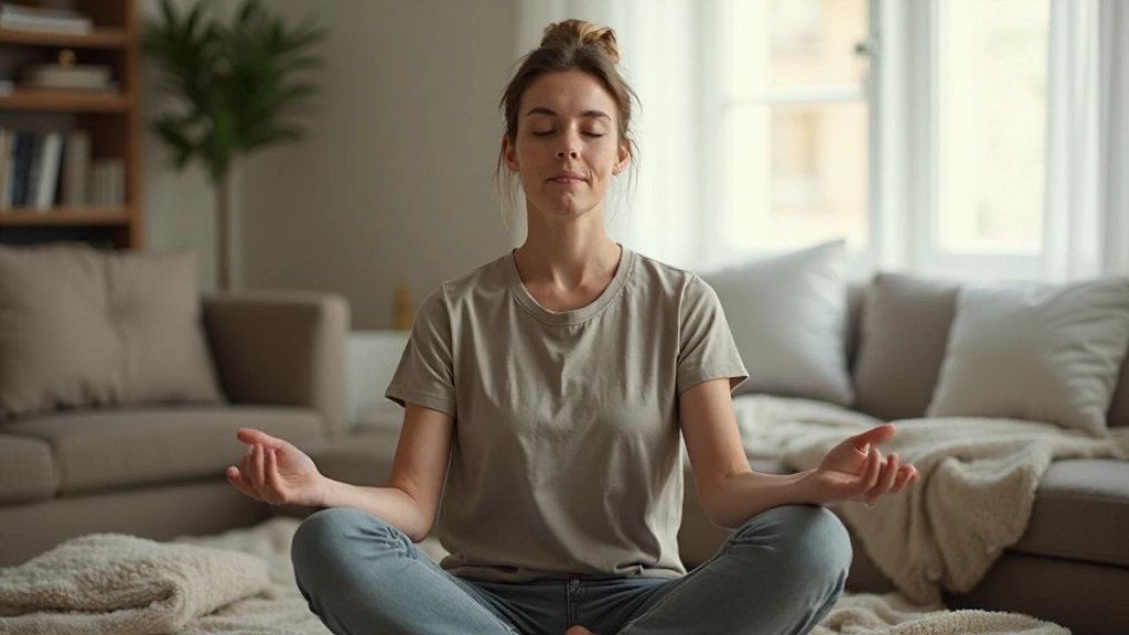 Persoon mediteert en voelt innerlijke rust en sterkte