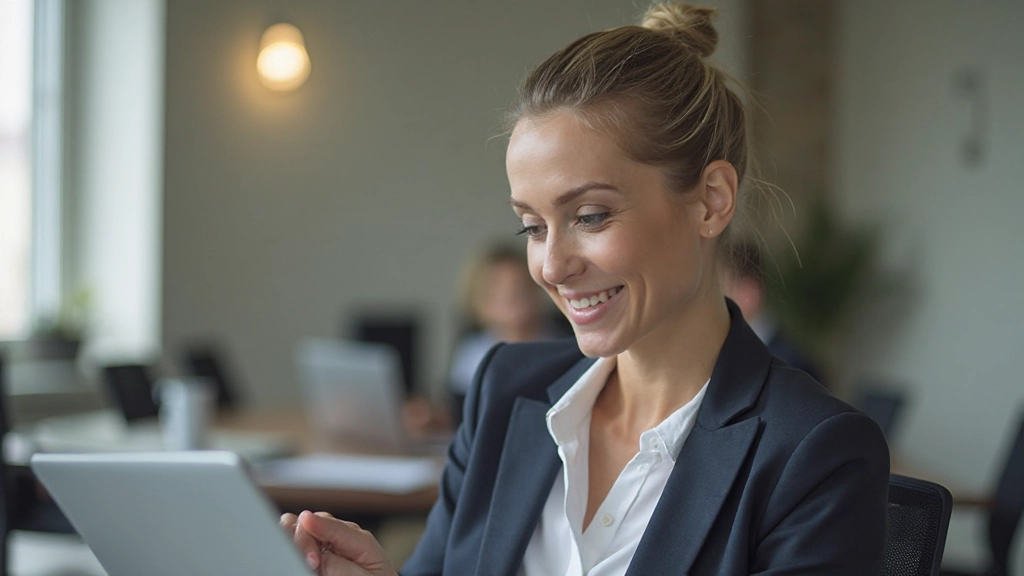 Vrouw die haar sterke punten erkent en waardeert